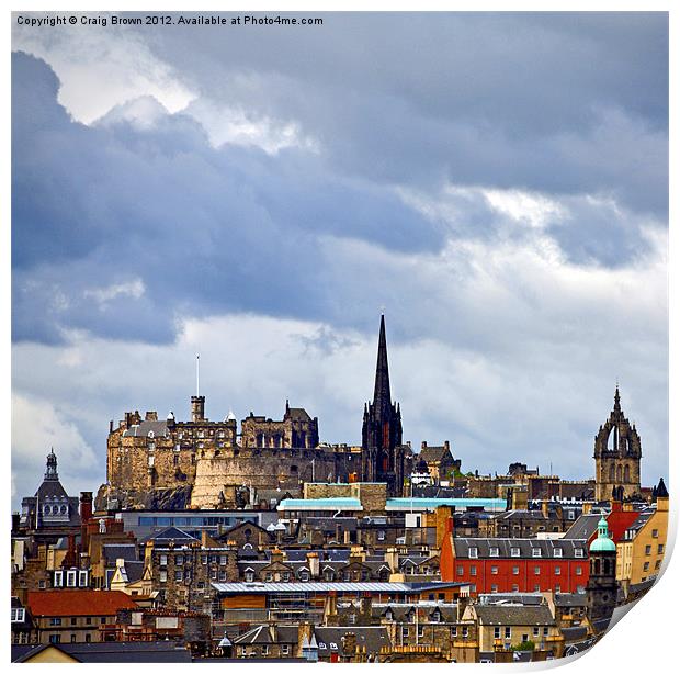 Edinburgh Cityscape Print by Craig Brown