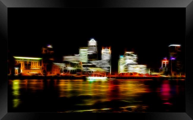 Canary Wharf Abstract Framed Print by Phil Clements