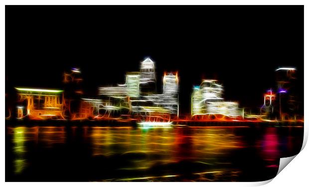Canary Wharf Abstract Print by Phil Clements