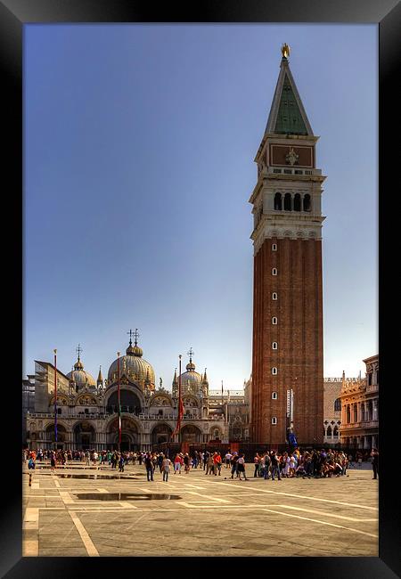 St Mark's Basilica and Camponile Framed Print by Tom Gomez