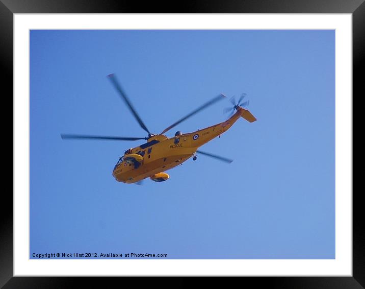 Rescue Copter Framed Mounted Print by Nick Hirst