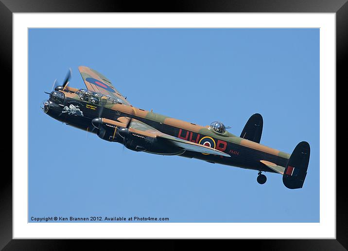 BBMF Lancaster Bomber at Duxford Framed Mounted Print by Oxon Images