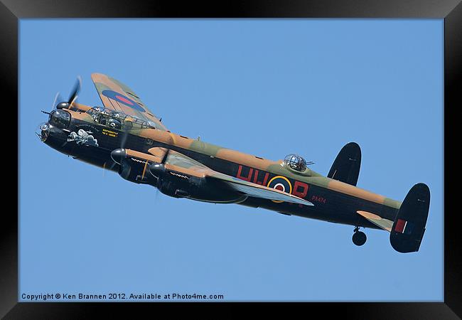 BBMF Lancaster Bomber at Duxford Framed Print by Oxon Images