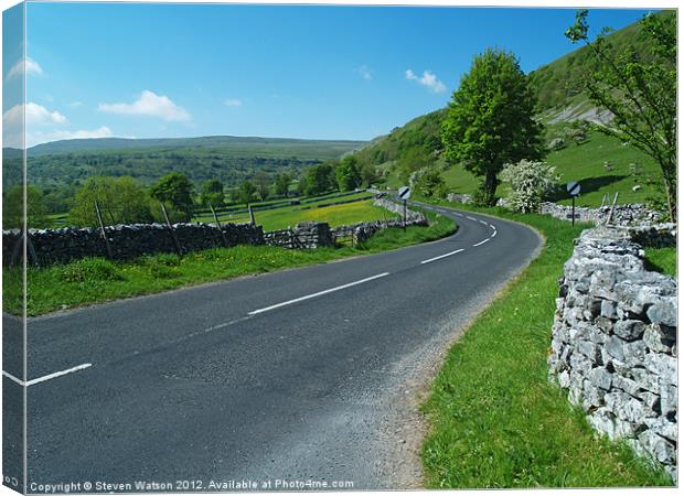 The Road to Bishopdale Canvas Print by Steven Watson