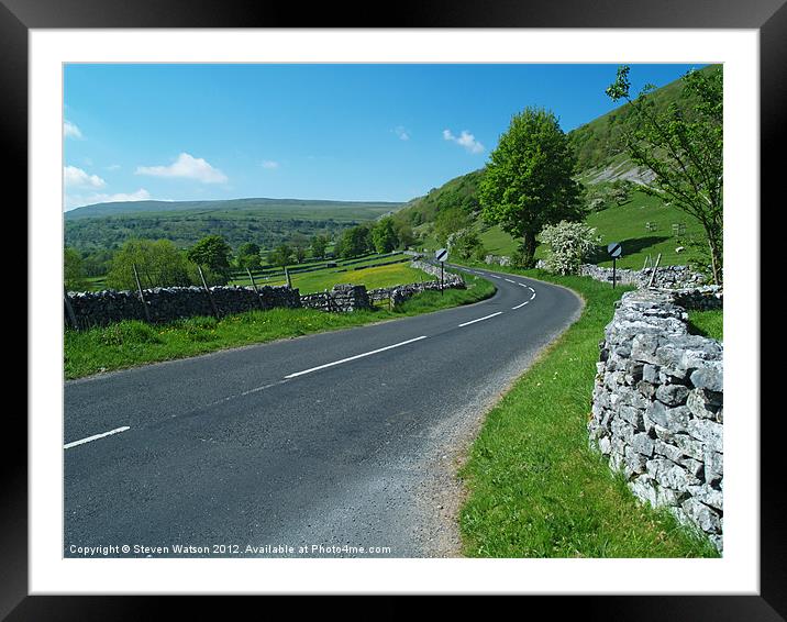 The Road to Bishopdale Framed Mounted Print by Steven Watson
