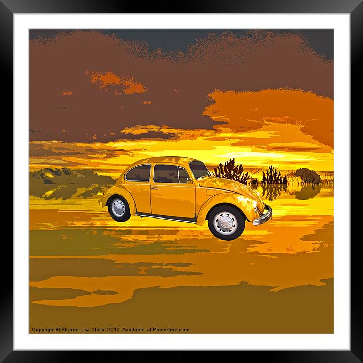 Sunset Drive Framed Mounted Print by Sharon Lisa Clarke