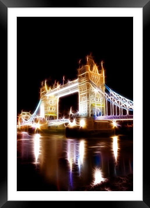 Tower Bridge Abstract Framed Mounted Print by Phil Clements