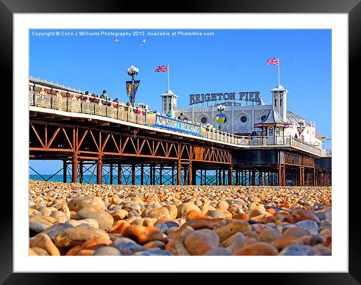 Brighton Beach And Pier Framed Mounted Print by Colin Williams Photography