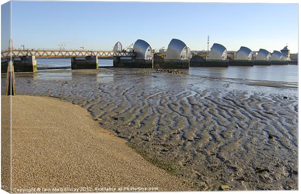 Thames Barrier Canvas Print by Iain McGillivray