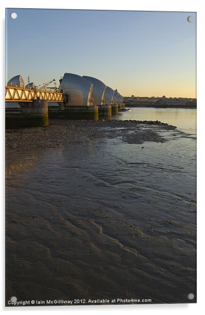 Thames Barrier Acrylic by Iain McGillivray