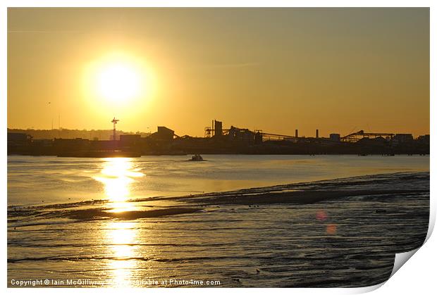 Thames at Sunset Print by Iain McGillivray