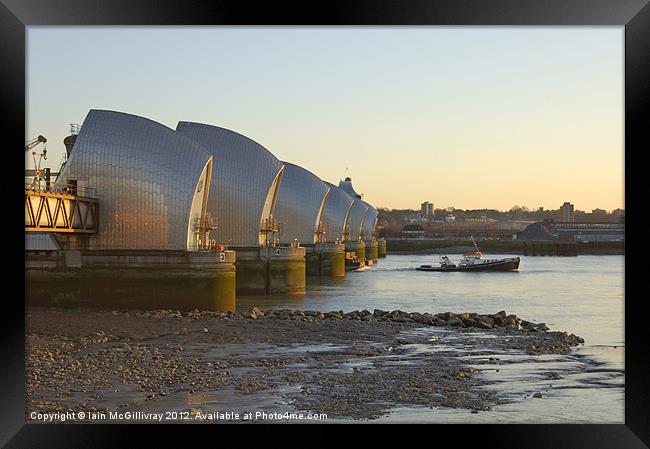 Thames Barrier at Sunset Framed Print by Iain McGillivray
