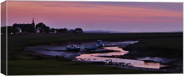 Sunset over the Estuary. Canvas Print by Becky Dix