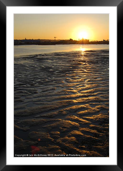 Thames Sunset Framed Mounted Print by Iain McGillivray