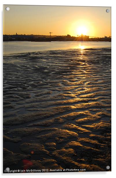 Thames Sunset Acrylic by Iain McGillivray
