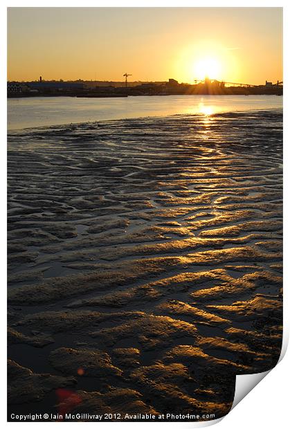 Thames Sunset Print by Iain McGillivray