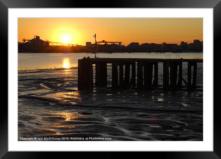 Thames at Sunset Framed Mounted Print by Iain McGillivray