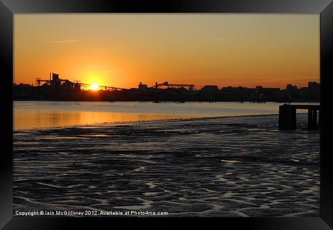Thames at Sunset Framed Print by Iain McGillivray