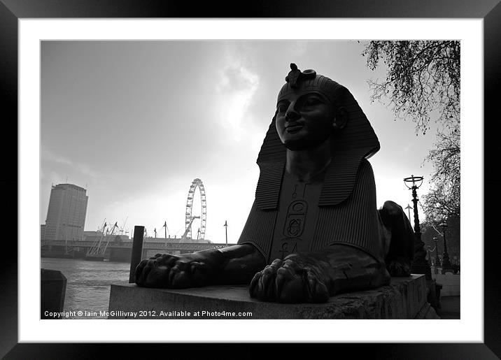Sphinx Statue Framed Mounted Print by Iain McGillivray