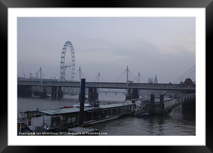 Thames at Dusk Framed Mounted Print by Iain McGillivray