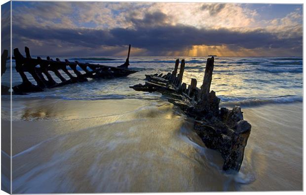 Reclaimed by the Sea  Canvas Print by Mike Dawson