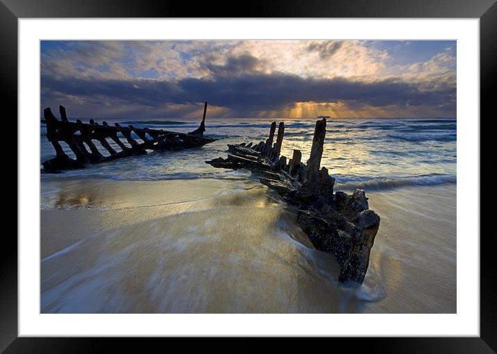 Reclaimed by the Sea  Framed Mounted Print by Mike Dawson