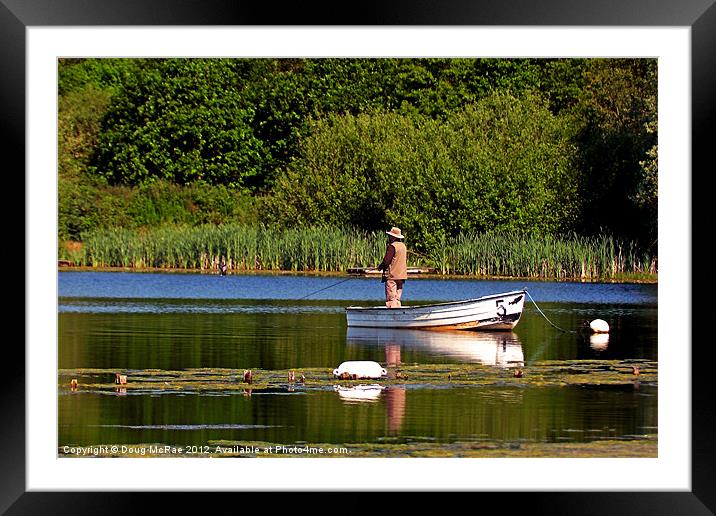 Fishing Framed Mounted Print by Doug McRae