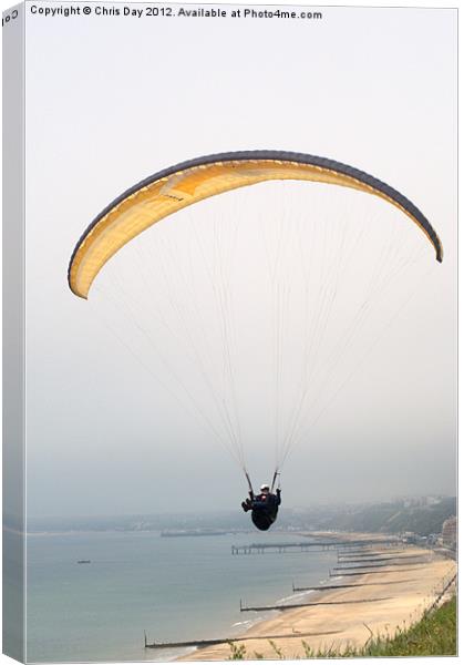 Paraglider Canvas Print by Chris Day