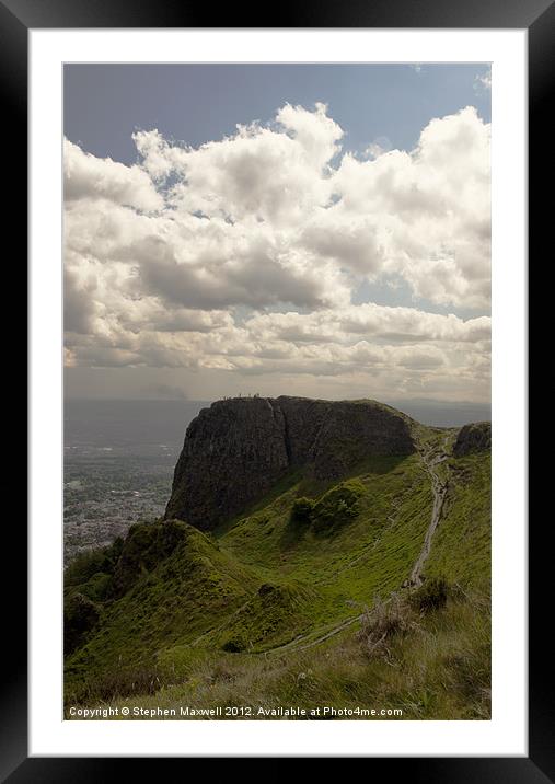 Napoleons Nose - Cavehill Framed Mounted Print by Stephen Maxwell