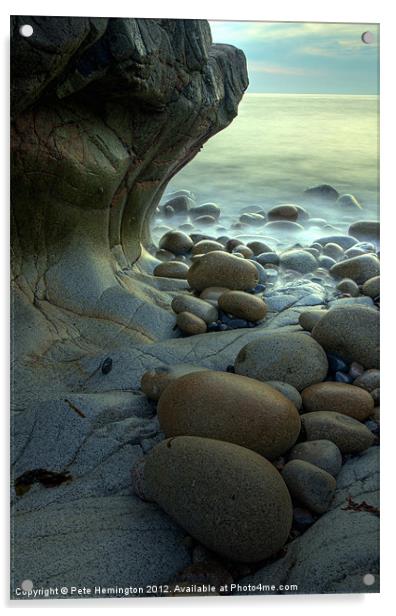 Porth Nanven - Cornwall Acrylic by Pete Hemington