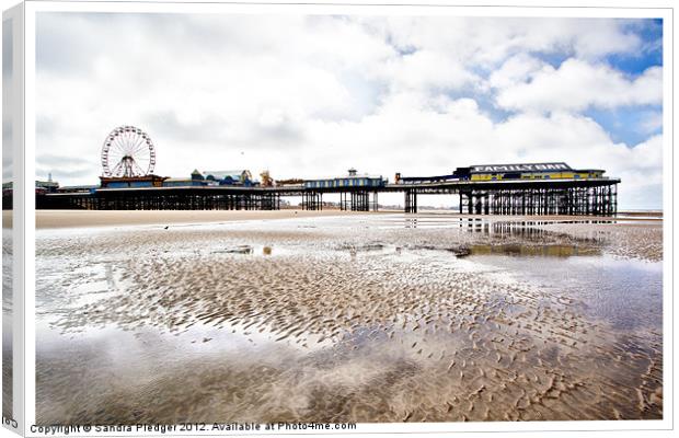 Central Pier Blackpool Canvas Print by Sandra Pledger