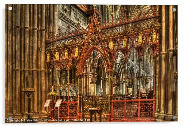 Lichfield Cathedral Acrylic by Elaine Whitby
