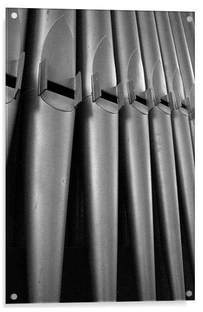 Church Organ Pipes Acrylic by Adrian Wilkins