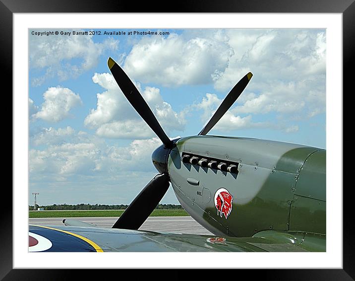Super Marine Spitfire Framed Mounted Print by Gary Barratt