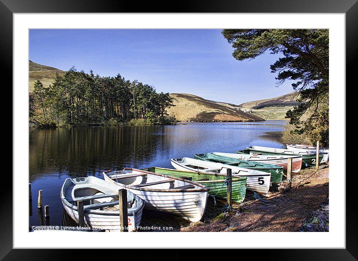 Parked Boats Framed Mounted Print by Lynne Morris (Lswpp)