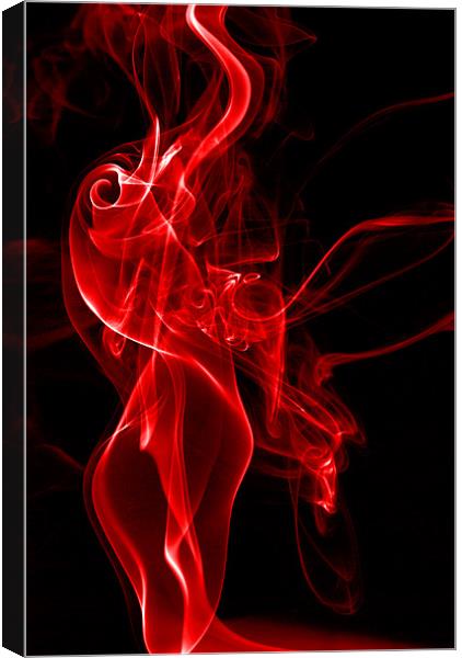Red Smoke Canvas Print by Steve Purnell