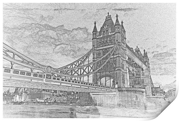 Tower Bridge Art Print by David Pyatt