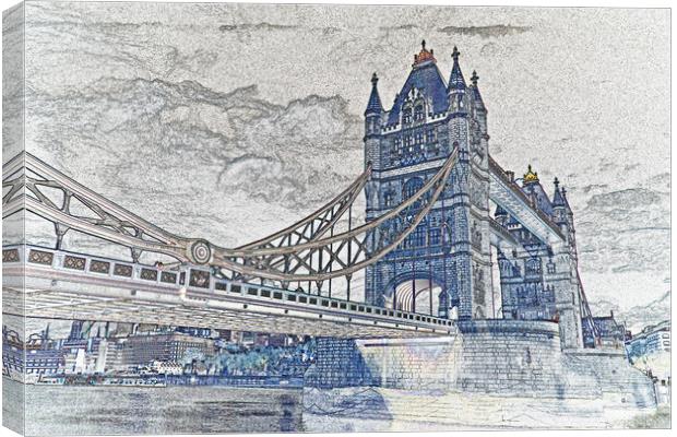 Tower Bridge Art Canvas Print by David Pyatt