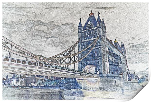 Tower Bridge Art Print by David Pyatt