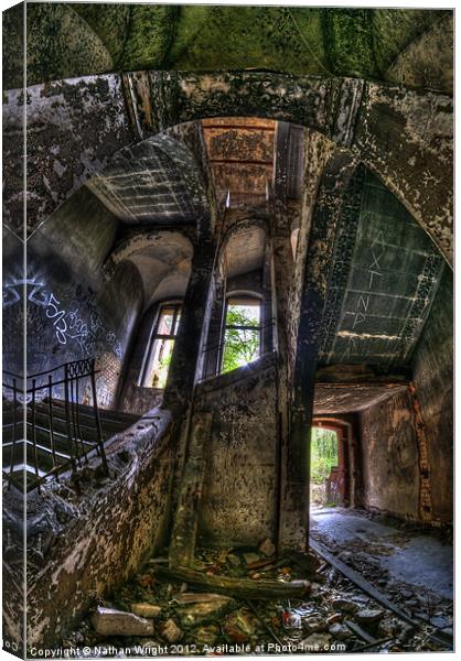 Old ruin stairs Canvas Print by Nathan Wright