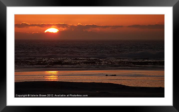 Sunset in South Africa Framed Mounted Print by Valerie Brown