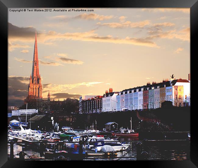 Sunset Over St Mary Redcliffe, Bristol Framed Print by Terri Waters