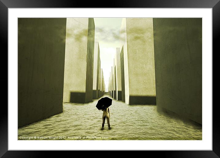 Alone in the cold Framed Mounted Print by Nathan Wright