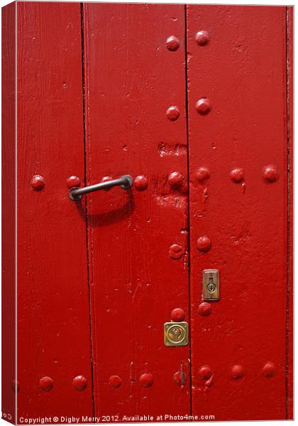 Detail of Red door Canvas Print by Digby Merry