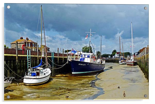 Low Tide at Rye Acrylic by Tony Murtagh