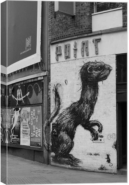 Shoreditch Street Rat Canvas Print by Adrian Wilkins