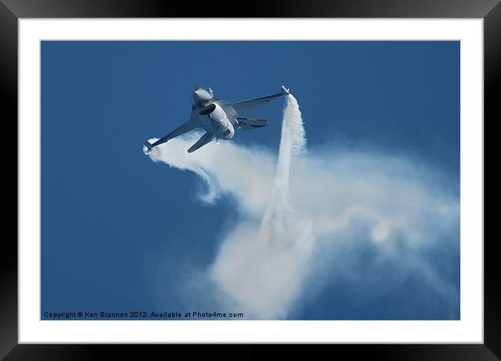 Belgian air force F16 spiral Framed Mounted Print by Oxon Images