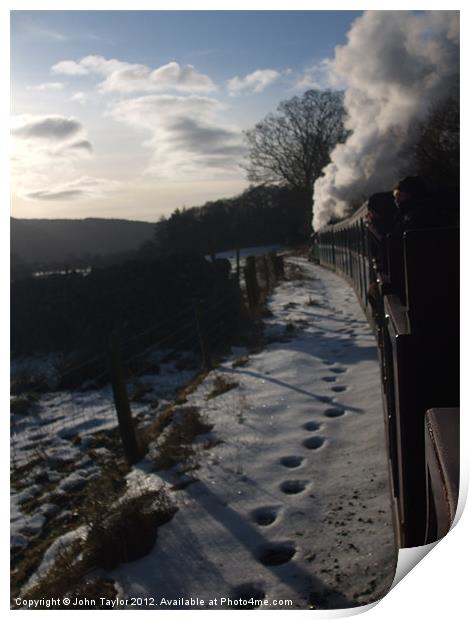 Cumbrian winter steam Print by John Taylor