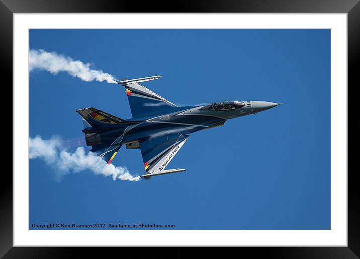 Belgian air force F16 Framed Mounted Print by Oxon Images