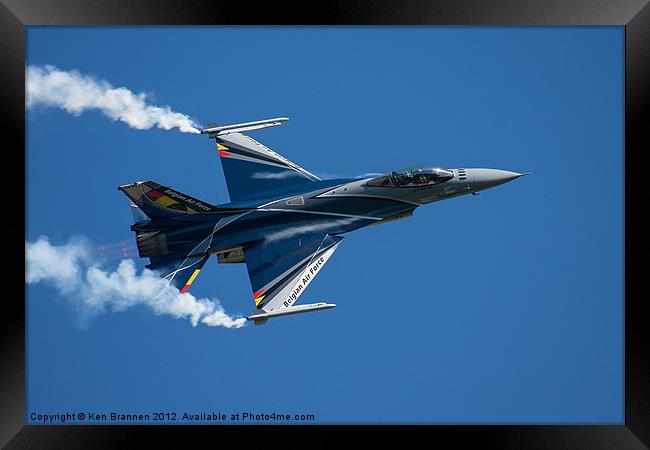 Belgian air force F16 Framed Print by Oxon Images